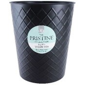 Wholesale - TRASH CAN METAL 9.25"H X 7.875"W (6" BASE) MATT BLACK 5L, UPC: 769898274015